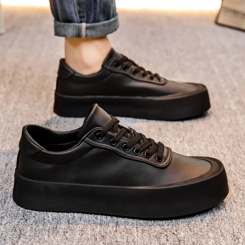 Leather Men's Casual Shoes lace up oxfords Chaussure Homme Heren Schuhe Zapatos Hombre Sapato Masculino Shoes Mens Sneakers