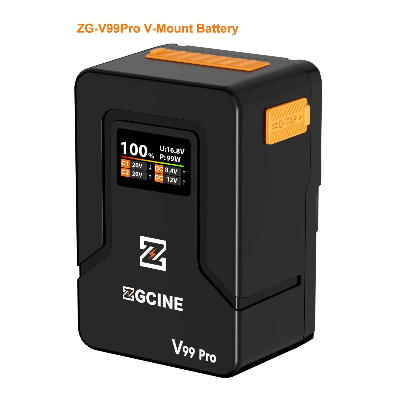بطارية ZGCINE ZG-V99 Pro V-Mount تم ترقيتها مع سرعة شحن أسرع PD100W، والمزيد من المنافذ ووظيفة العرض الذكية في الوقت الحقيقي