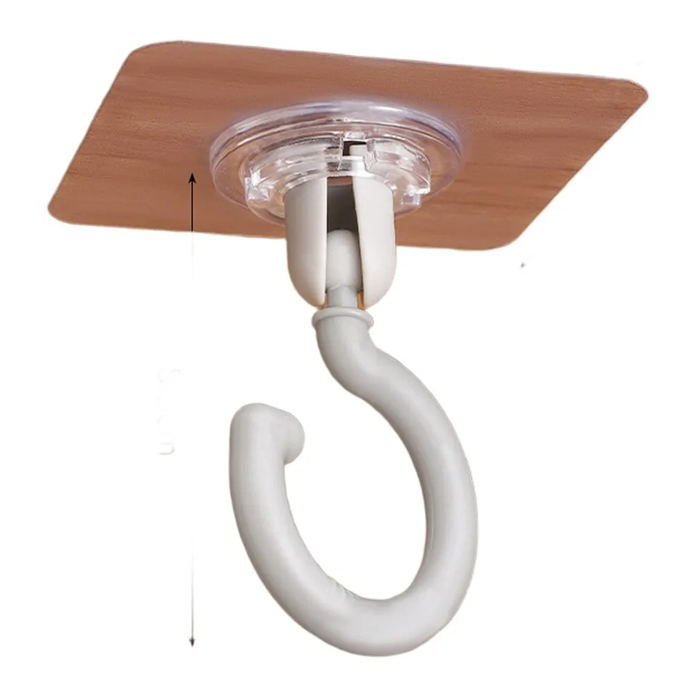 White Ceiling Hook Multi-angle Adjustment Tool-free Installation Suitable For Humid Environments Kitchen Storage