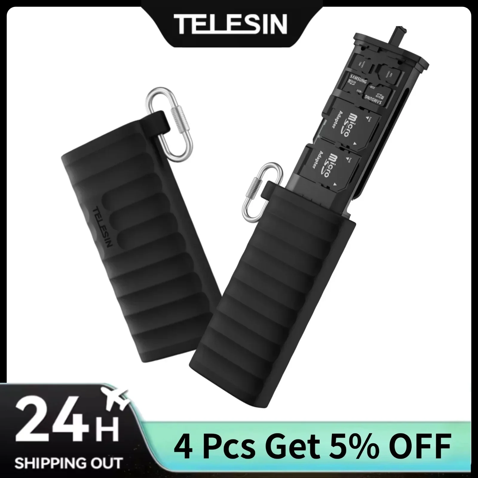 TELESIN 12-in-1 Type-C Card Reader with Storage for Phone Laptop Accessories Universal Multifunction TF/Micro SD Card Readers