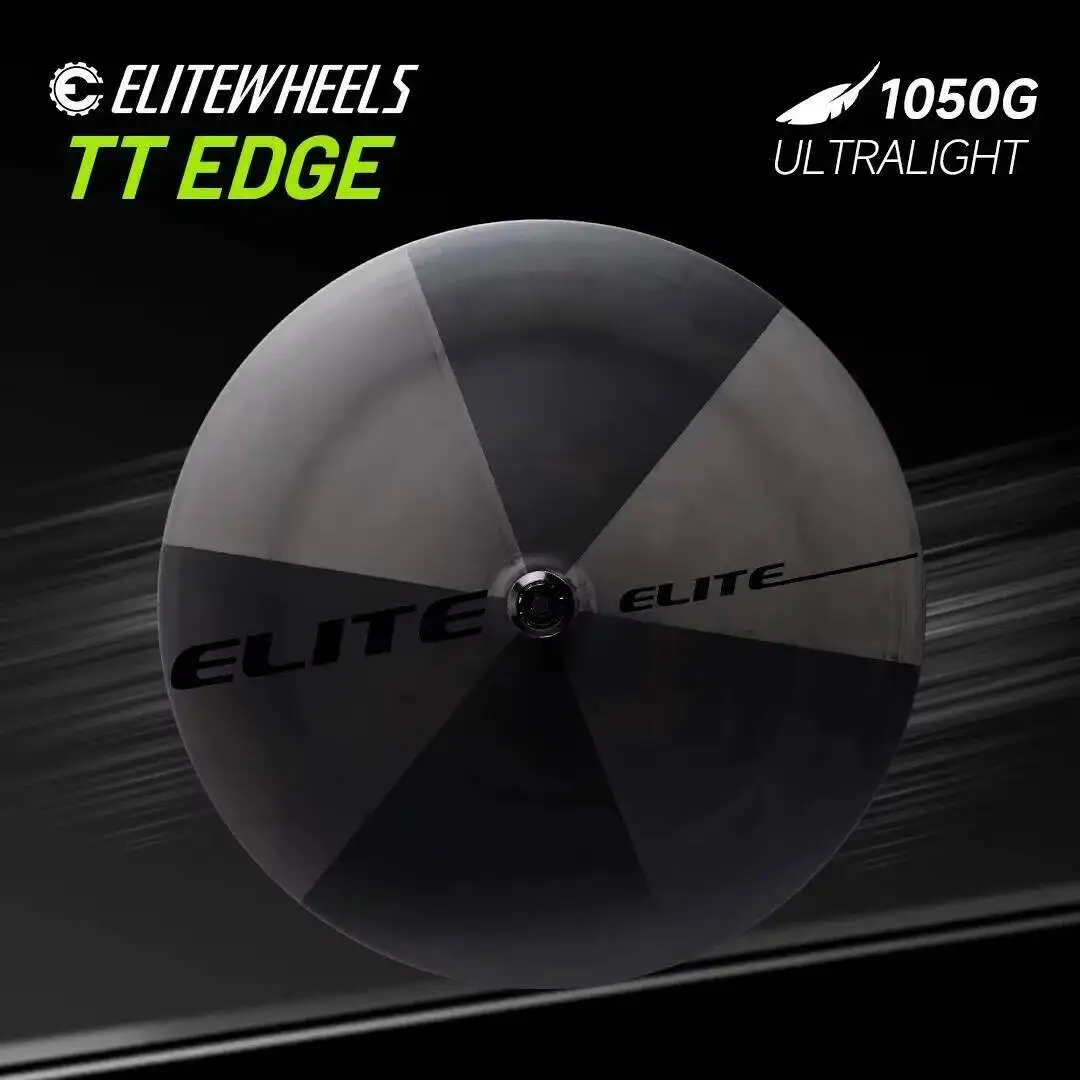 AliExpress ELITEWHEELS EDGE TT Disc Wheels UD Raw Weave 1050g Weight 50T Ratchet Ceramic Bearing Competition Grade Carbon Fiber Disc Wheels