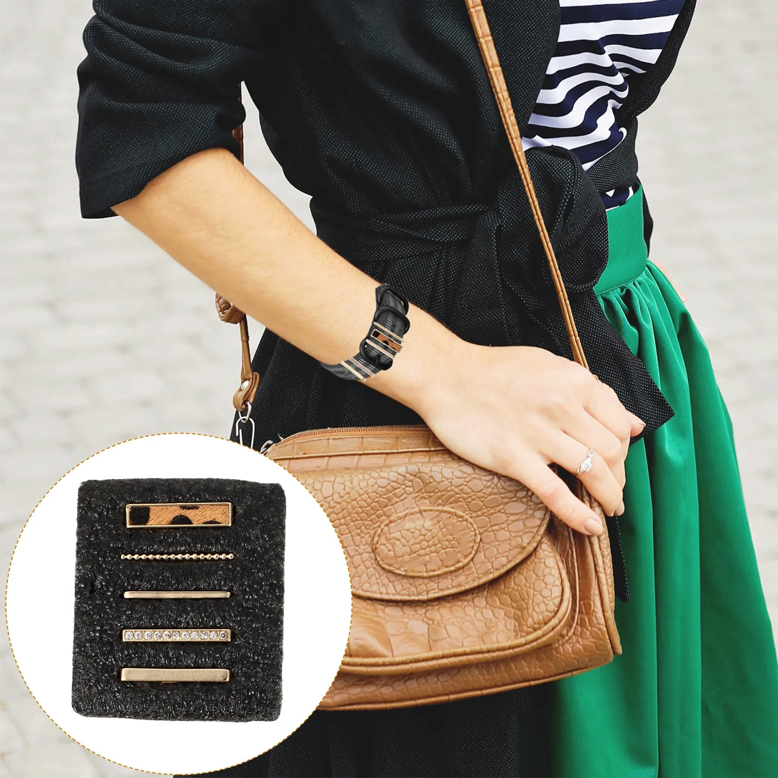 

5 шт. декоративных колец для ремешка часов, модные яркие украшения для ремешка, стильные персонализированные аксессуары для браслетов