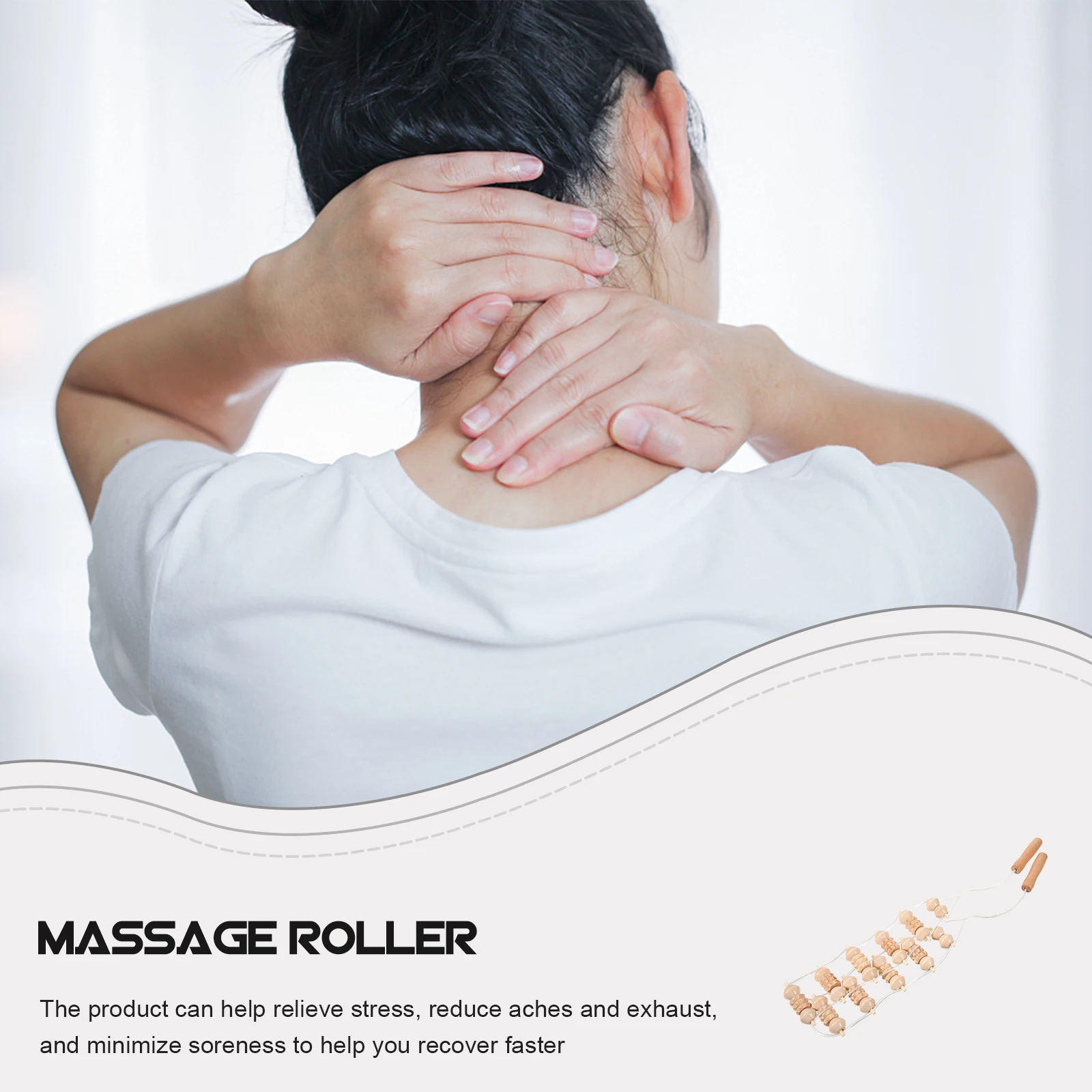 

Manual Back Massager Stretch Tool Portable Roller Fitness Relaxing Muscle Massager For Home Travel Body Massaging Tool Cervical