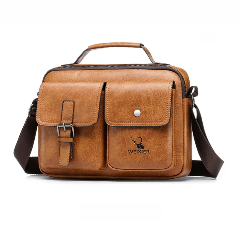 Shoulder Men One Cross body Bag Handbag Business Briefcases Casual Laptop Retro Office Male Tote Top Handle Messenger