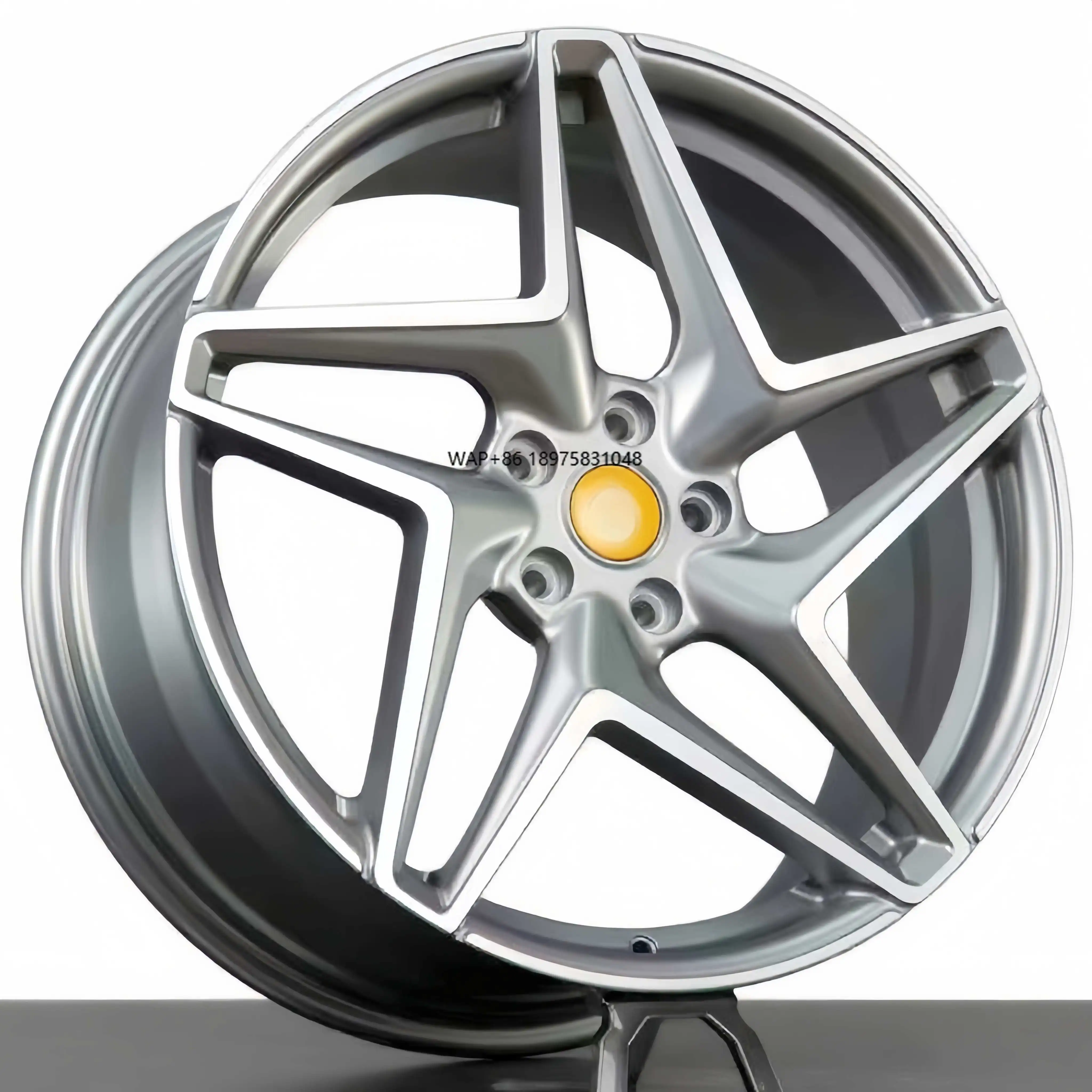 Forged Monoblock for F8 Tributo 458 Spider 488 GTB 812 F430 360 Wheel 19 20 21 Inch Five Spoke 5x108 Alloy Rim