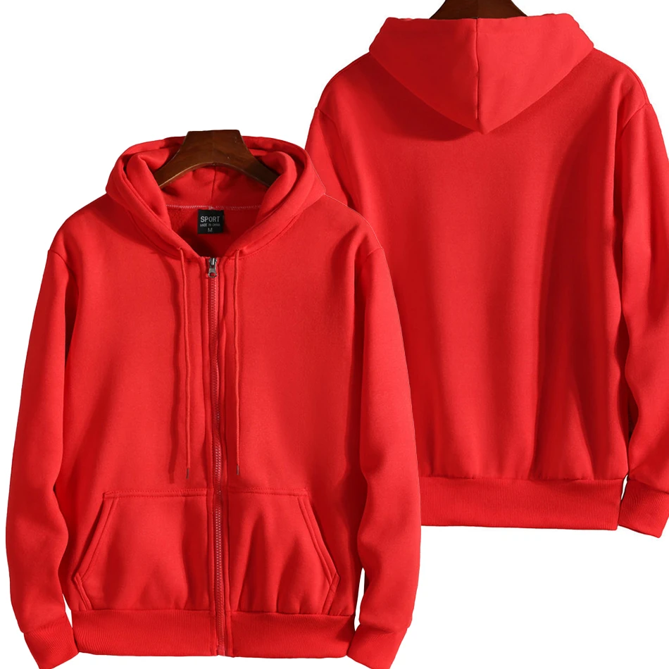 2025 New Fashion Zipper Hoodies Women/Men Fashion Long Sleeve Hooded Sweatshirt Casual Autumn Winter Sportwear Solid Clothes - Image 4