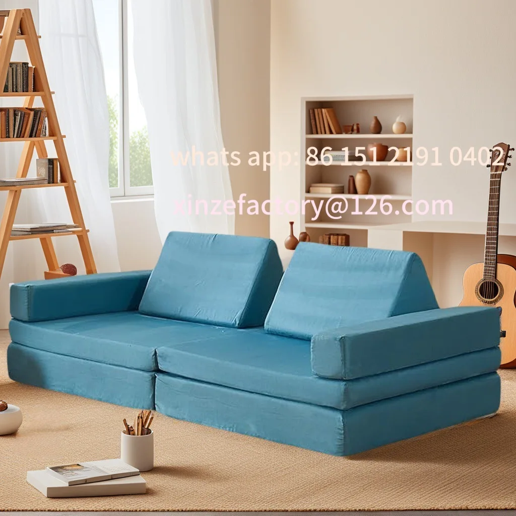 Customizable high density sponge building block sofa removable multi-function puzzle crawling pad set