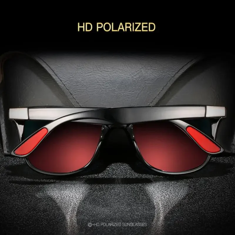 Lunettes de soleil polarisées classiques pour hommes et femmes, lunettes de soleil carrées, lunettes anti-absorbe ouissement, lunettes de voyage