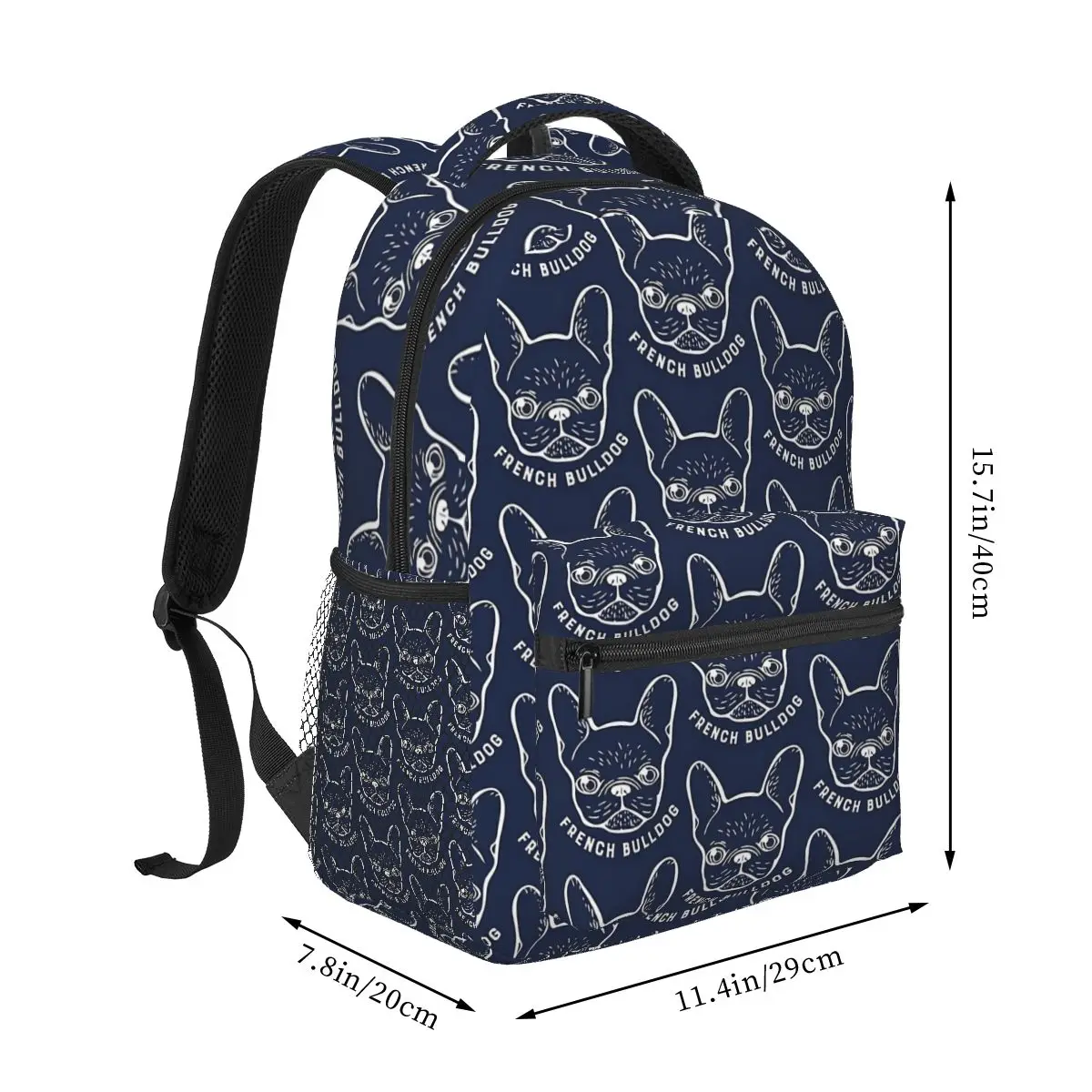 French Bulldog Line Art Backpack for Girls Boys Travel RucksackBackpacks for Teenage school bag