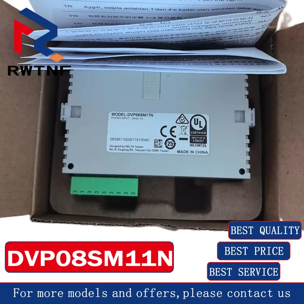 Brand New Genuine DVP08SM11N Delta PLC expansion module 8-point input,100% original warehouse stock