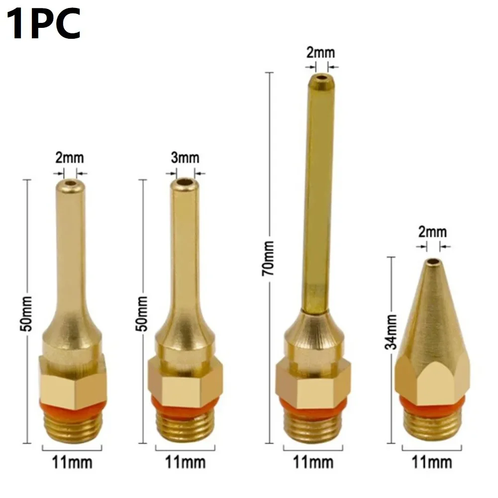 1PC Hot Melt Glue Stick Nozzle 11mm Pure Copper Small-bore Long Short Large 2.0x50mm For Welding Soldering Tools