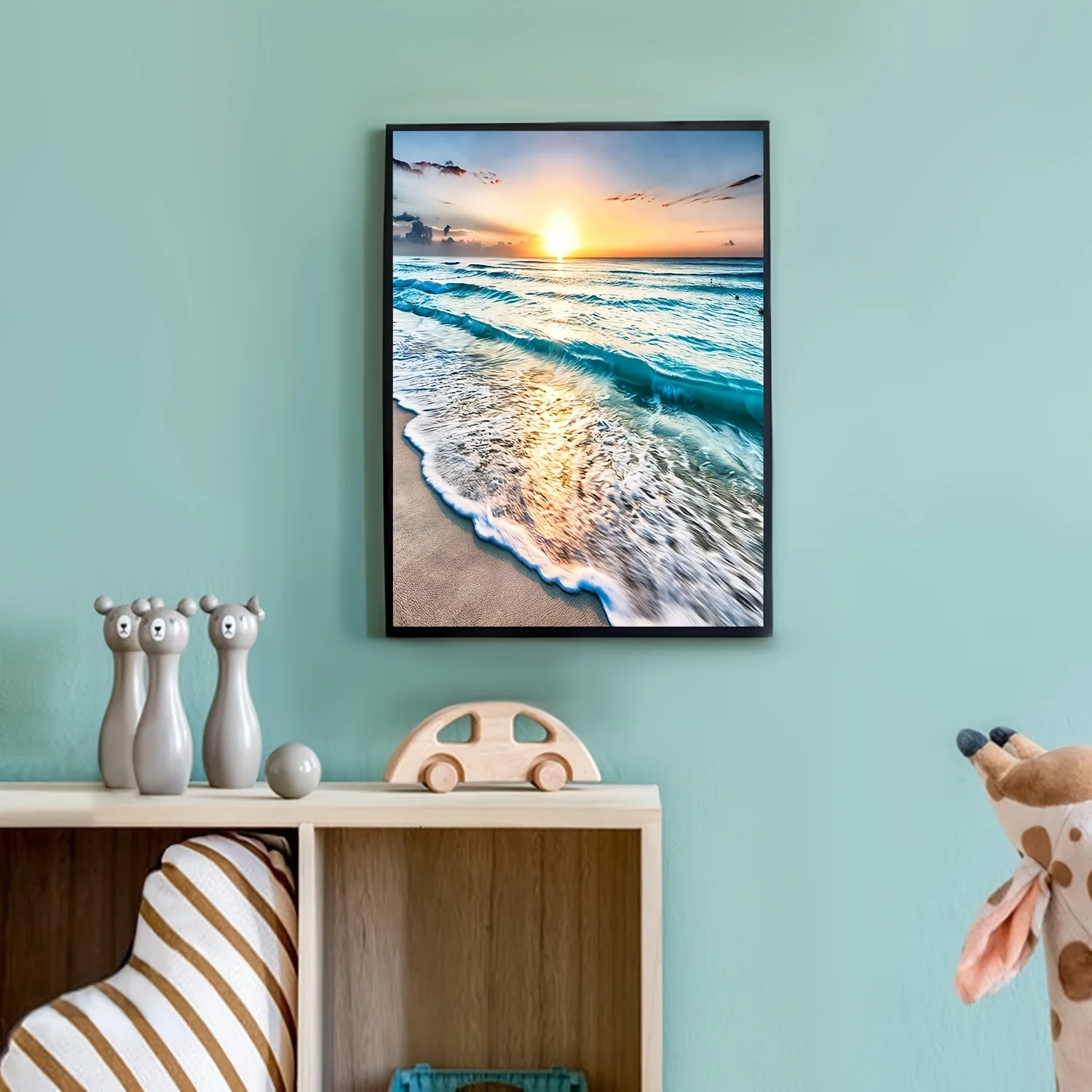 

500/1000/1200/2000PCS Puzzles Sunset Beach Jigsaw Puzzle Modern Home Decoration Gift Suitable As Holiday Gift Frameless Design