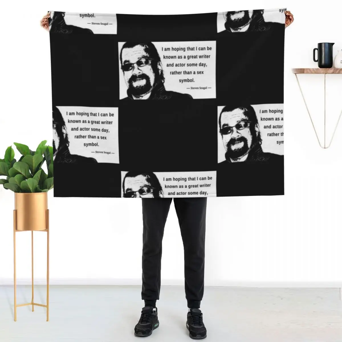 Steven Seagal - Sex Symbol Essential Throw Blanket Thermal Soft Soft Plaid Beautifuls Flannel Fabric Bed Blankets