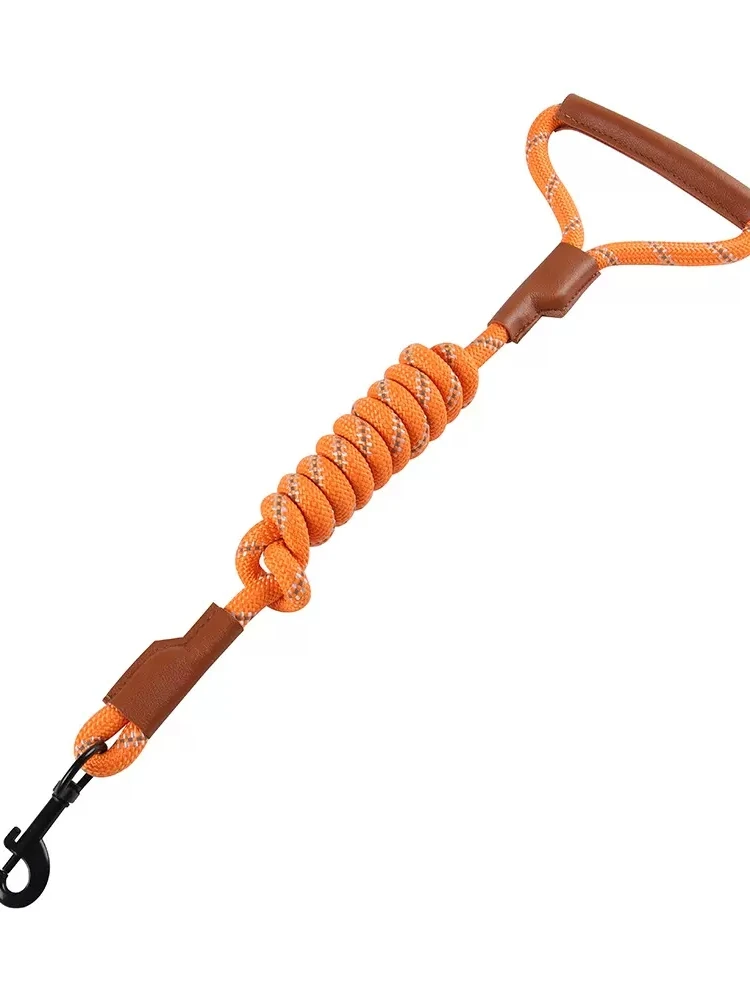 New Type Dog Traction Rope Nylon Reflective Dog Rope Explosion Proof Punch Thick Dog Chain Medium And Large Chest Back Walking D