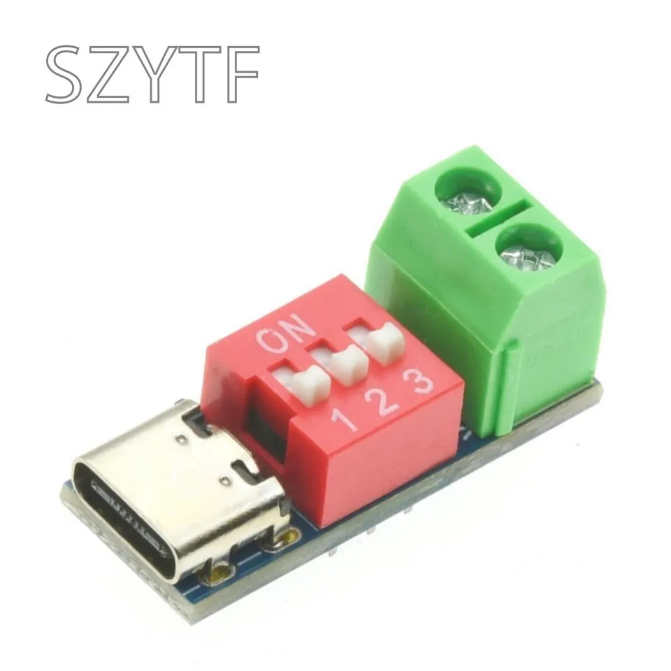 Type-C PD QC Trigger 5V~20V Dial Code Adjustment DC Voltage Power Module Dial Adjustment Voltage Fast Charging Decoy Module