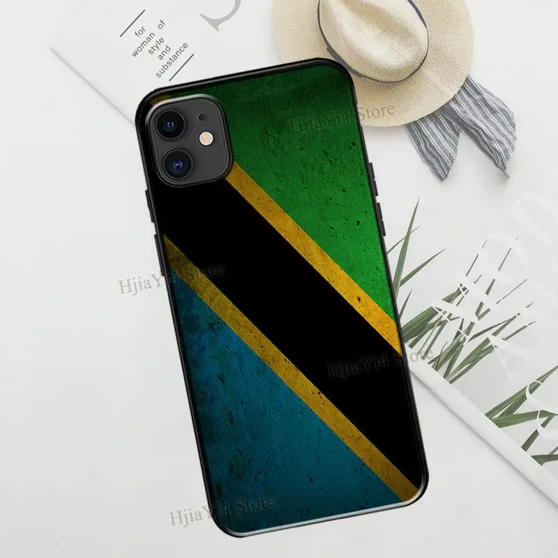 Tanzania Flag Coat Of Arms Case For iPhone 13 12 mini 11 14 15 16 Pro Max Plus X XR XS Max TPU Cover Coque