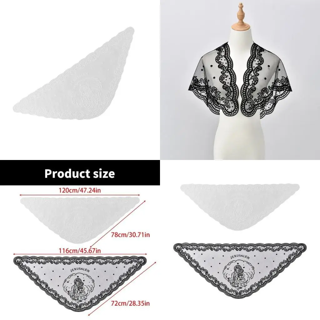 

652F Стильная вера, вдохновленная шарфом шарфа, функционирует затуманенное проектирование вышивки