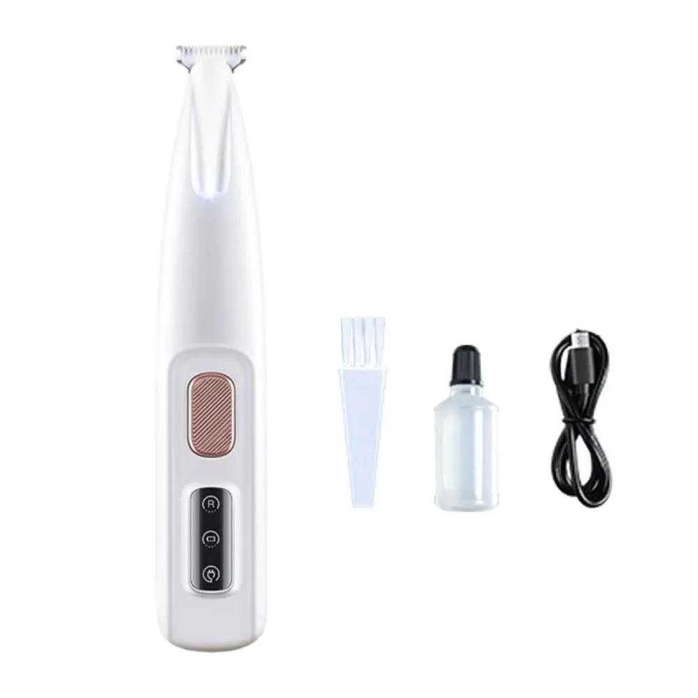 Multifuncional Pet Hair Clippers, Barbeador recarregável à prova d'água com LED, Pet Light Trimmer, Cabelo Displa J5R2