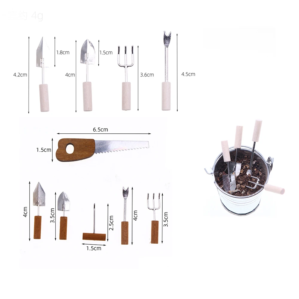Domek dla lalek Mini symulacja Retro narzędzie rolnicze OB11 miniaturowy ogród na zewnątrz dziedziniec scena DIY Decor rekwizyt ogrodowy Model mała piła