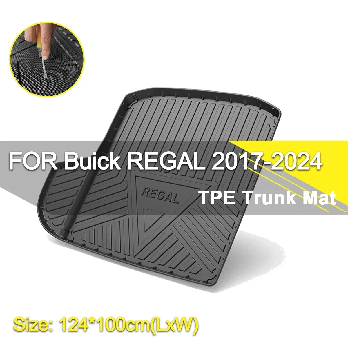 

Car Rear Trunk Cover Mat Waterproof Non-Slip Rubber TPE Cargo Liner Accessories For Buick REGAL 2017-2024