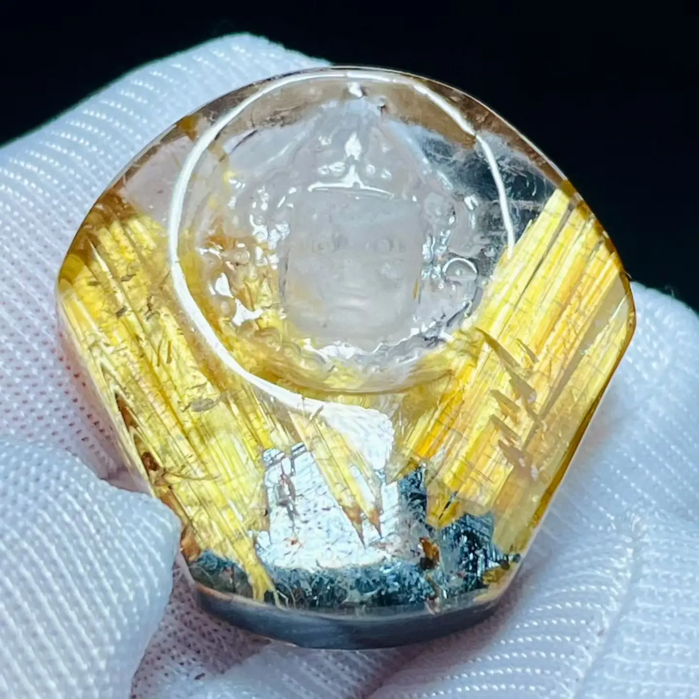 

Подвеска из натурального золота с рутилированным кварцем, цветок, ювелирные изделия из рутилированного кварца 23*21*8 мм для мужчин и женщин, Бразилия AAAAAAA