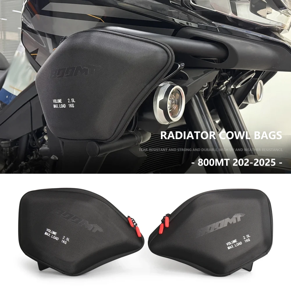 

For Cfmoto 800MT New Motorcycle Left Right Radiator Cowl Bags Side Fairing Tool Bag 2.5L For CF800MT MT800 2022 2023 2024 2025