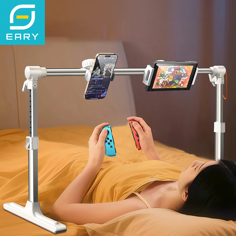 Eary for Switch 2 for Nintendo Stand for Bed Height Adjustable Phone Tablet Holder Foldable Playstand for iPad Pro 4.7-12.9 inch