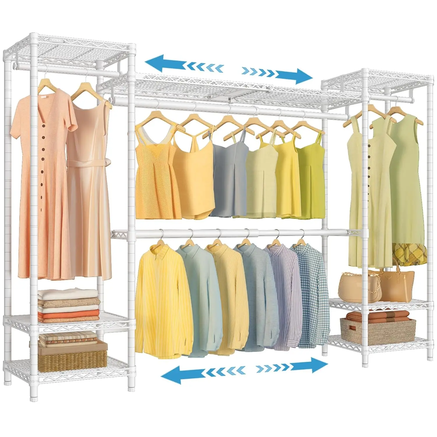 #Expandable Clothes Rack Adjustable from 5' to 6'11