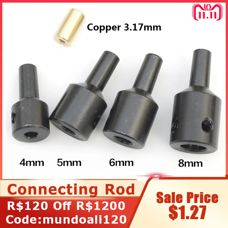 Mini Drill Chucks Adapter JTO Drill Chuck Connecting Rod Sleeve Copper Steel Taper Coupling 3.17mm 4mm 5mm 6mm 8mm