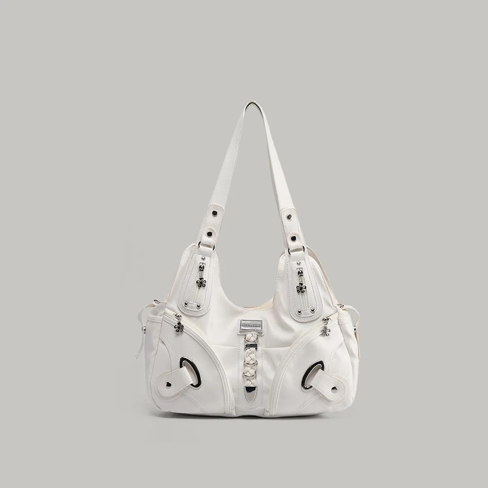 

2025 Popular Foreign Trade Retro Tote Bag Trend in Europe and America, Large Capacity Soft Leather Shoulder Crossbody Bag