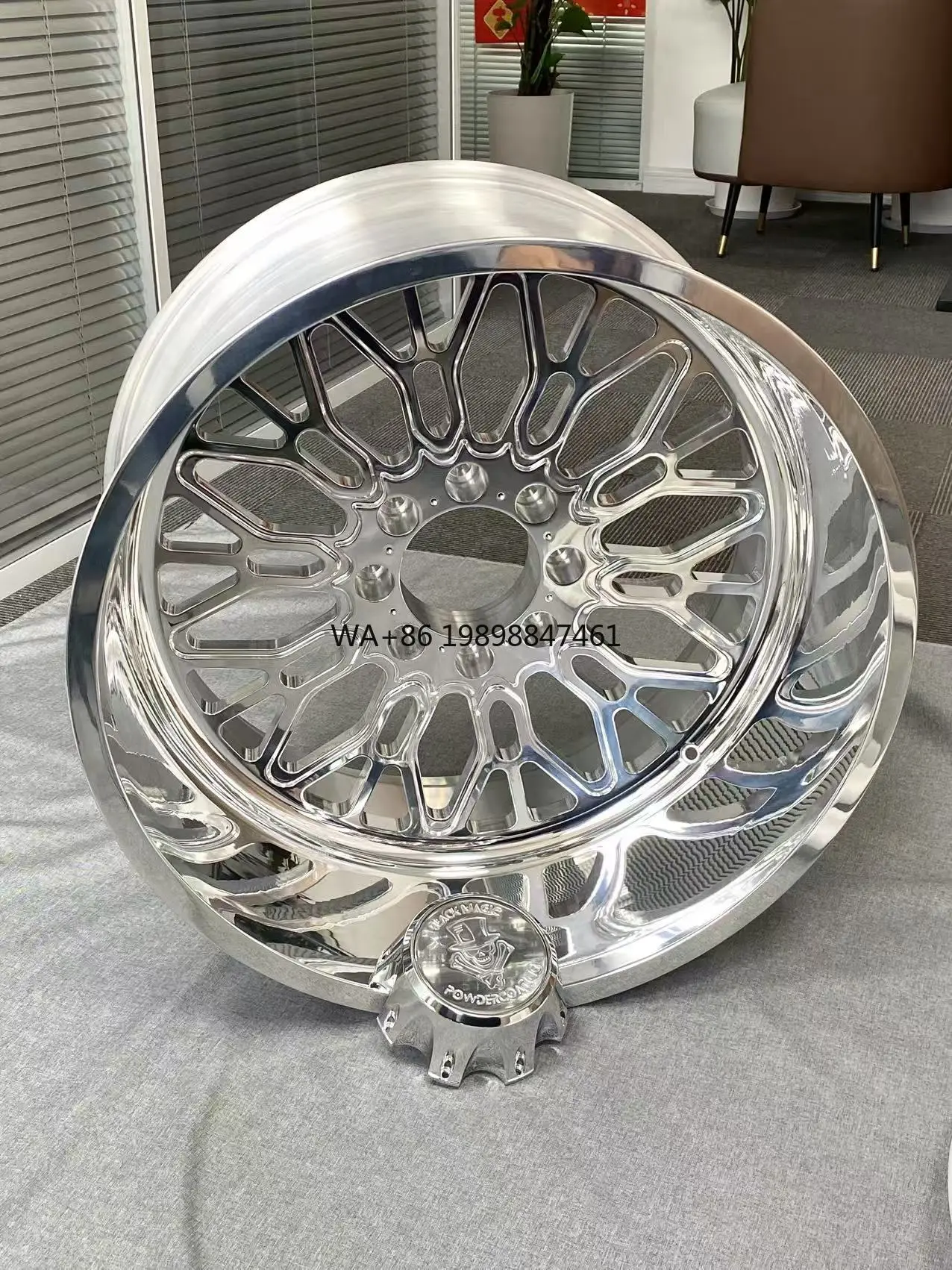 

KYKY Custom 24x14 26x14 28x16 30x16 Concave Forged Pickup 8x165.1 8x170 8x180 Polished Truck Wheels with Custom Floating Caps