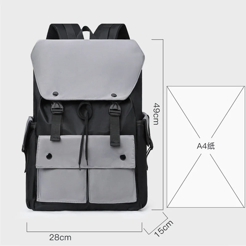 Grand Cartable de Voyage observateur et Imperméable pour Adolescent, Cartable Cool de Lycée SR