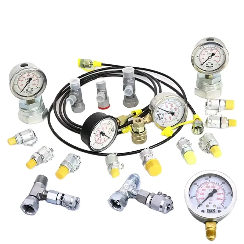 

group measurements tools 100/250/400/600 bars hydraulic pressure gauge for excavator