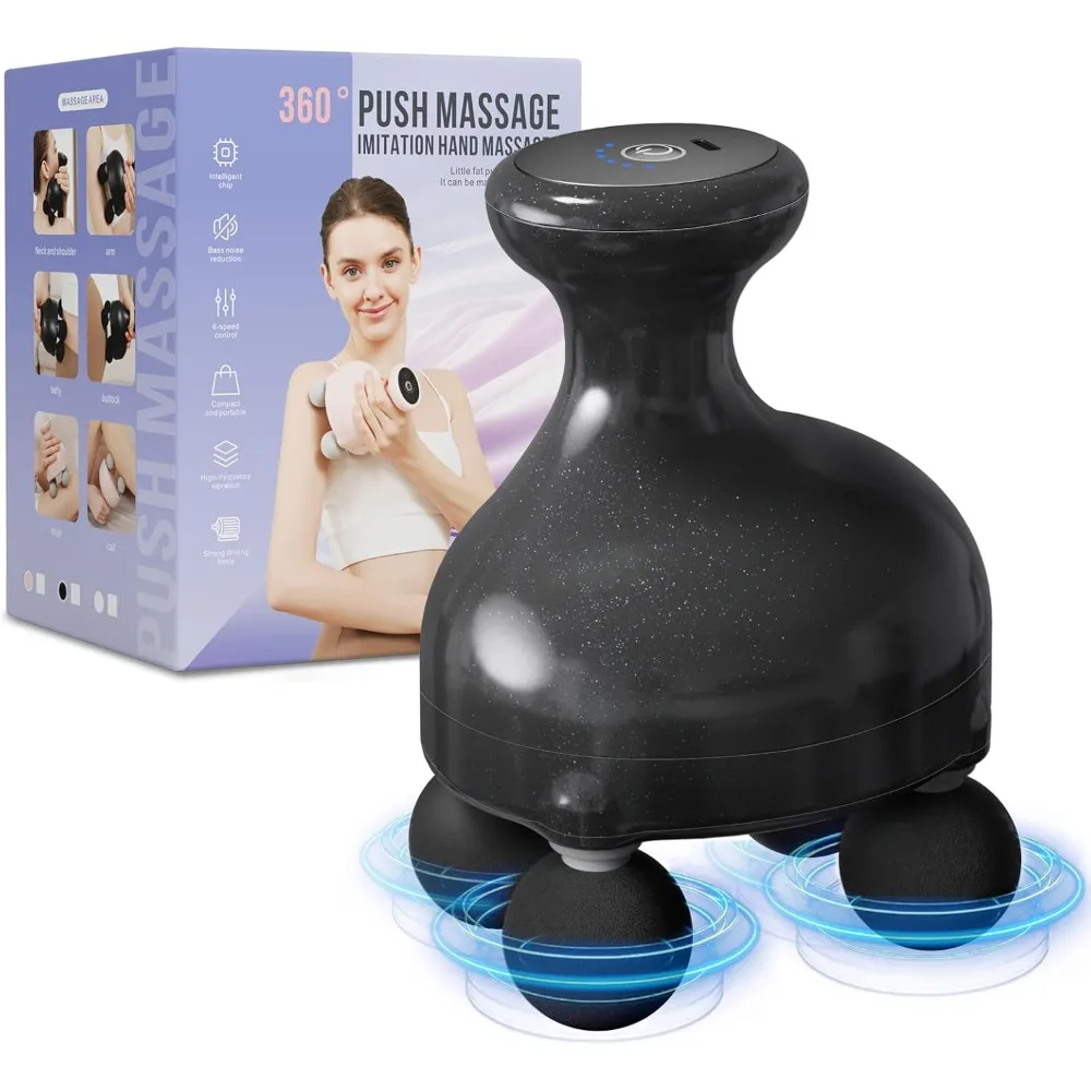 

4 Heads Handheld Massage Gun, Electric Body Massager, Percussion Muscle Massager for Pain Relief, Perfect Gifts for Man Women,