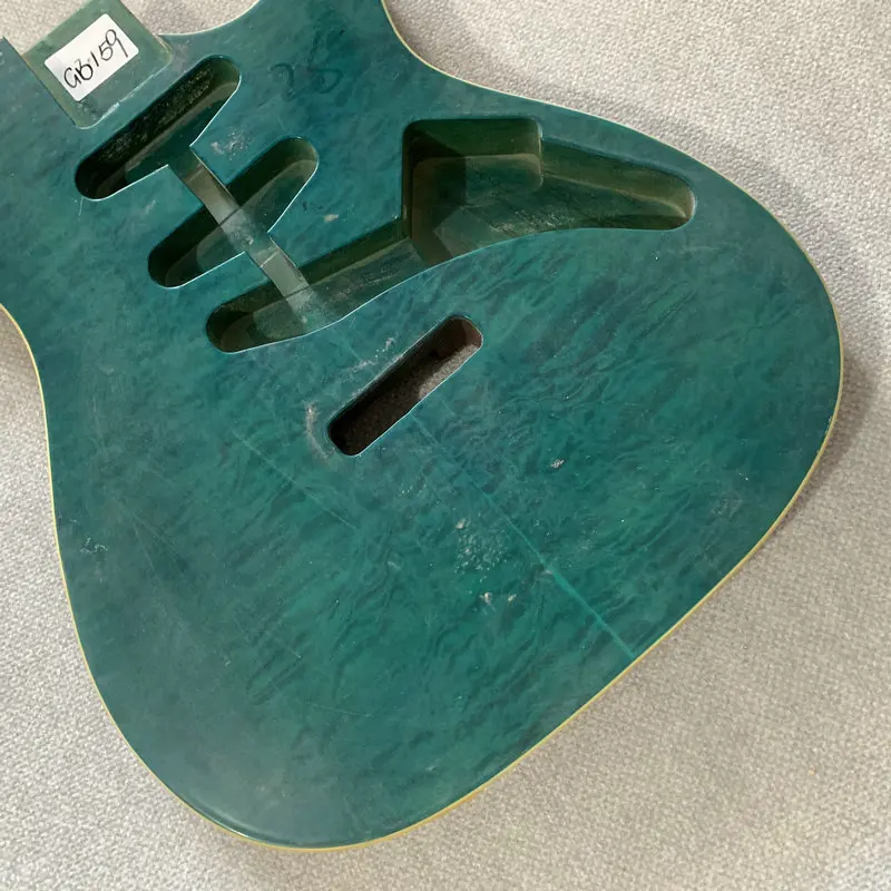 Electric Guitar Body Green Color SSS Pickups Tremolo  Style Maple Top With Solid Ash DIY Guitar Parts Replace Accessories GB159