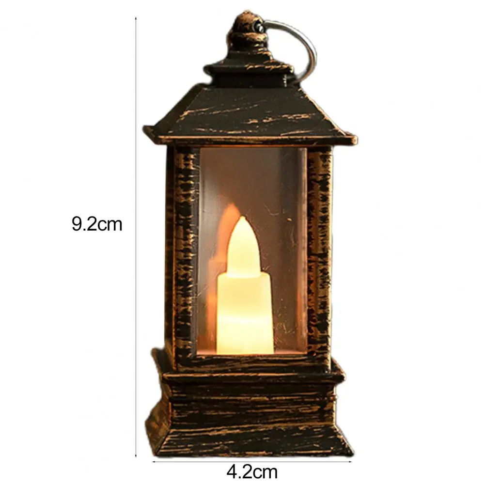 LED Lantern Retro Style Energy-saving Glare Free Shatterproof Battery Powered Flickering LED Candles Party Hanging Lantern Decor