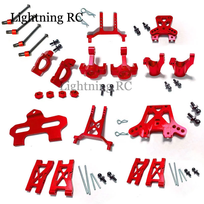 

Metal Upgrade Parts Kit Caster Block Steering Blocks Suspension Arm for LaTrax Teton 1/18 RC Car Accessories