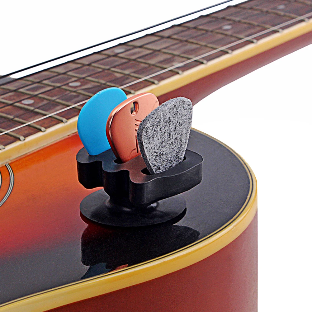 

Guitar Picks Holder Black Anti-Skid Plectrum Case Hold 3 Picks Convenient Access Guitar Tools Accessories Storage Box