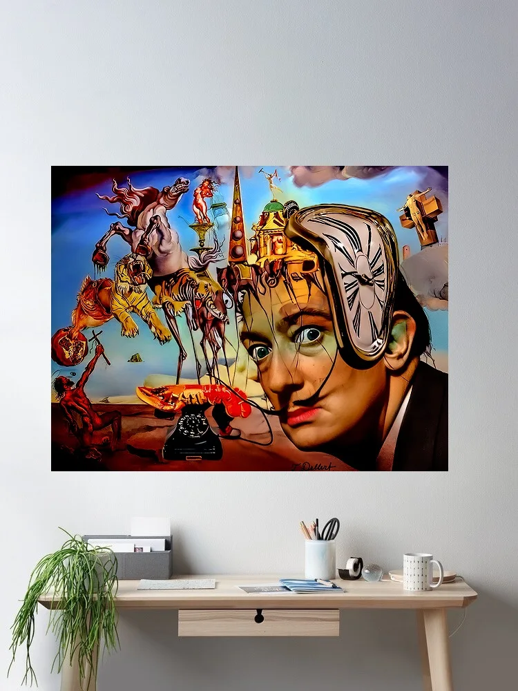 Salvador Dali paintings, Art Print Silk Poster Home Wall Decor