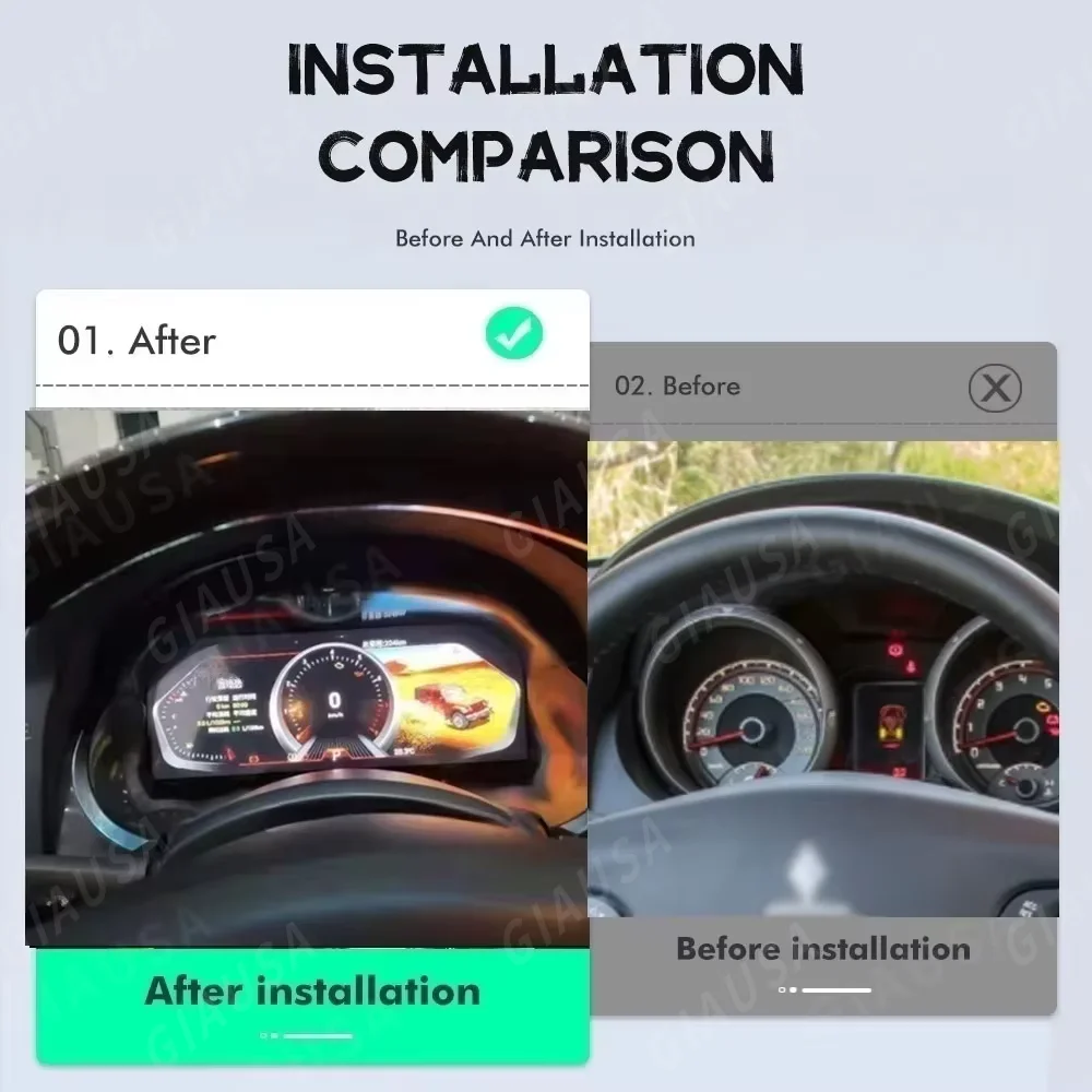 

Car Tuning LCD Digital Dashboard Virtual Cockpit Speedometer Instrument Cluster For Mitsubishi Pajero 2008 2009 2010 2011 -2018