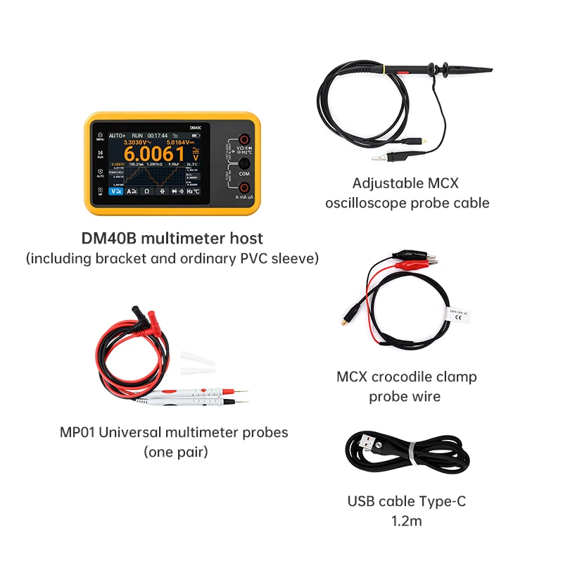 ALIENTEK DM40 Digital Multimeter Oscilloscope Signal Generator 3 in 1 50M Sample Rate Voltage Diode Handheld Automotive Tools image 3