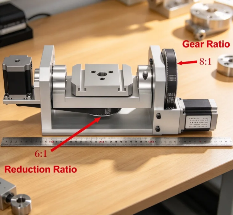 CNC Rotary Axis 4th 5th Axis 100mm 3 Jaw Chuck Rotation Axis For Metal Wood Router Milling Machine