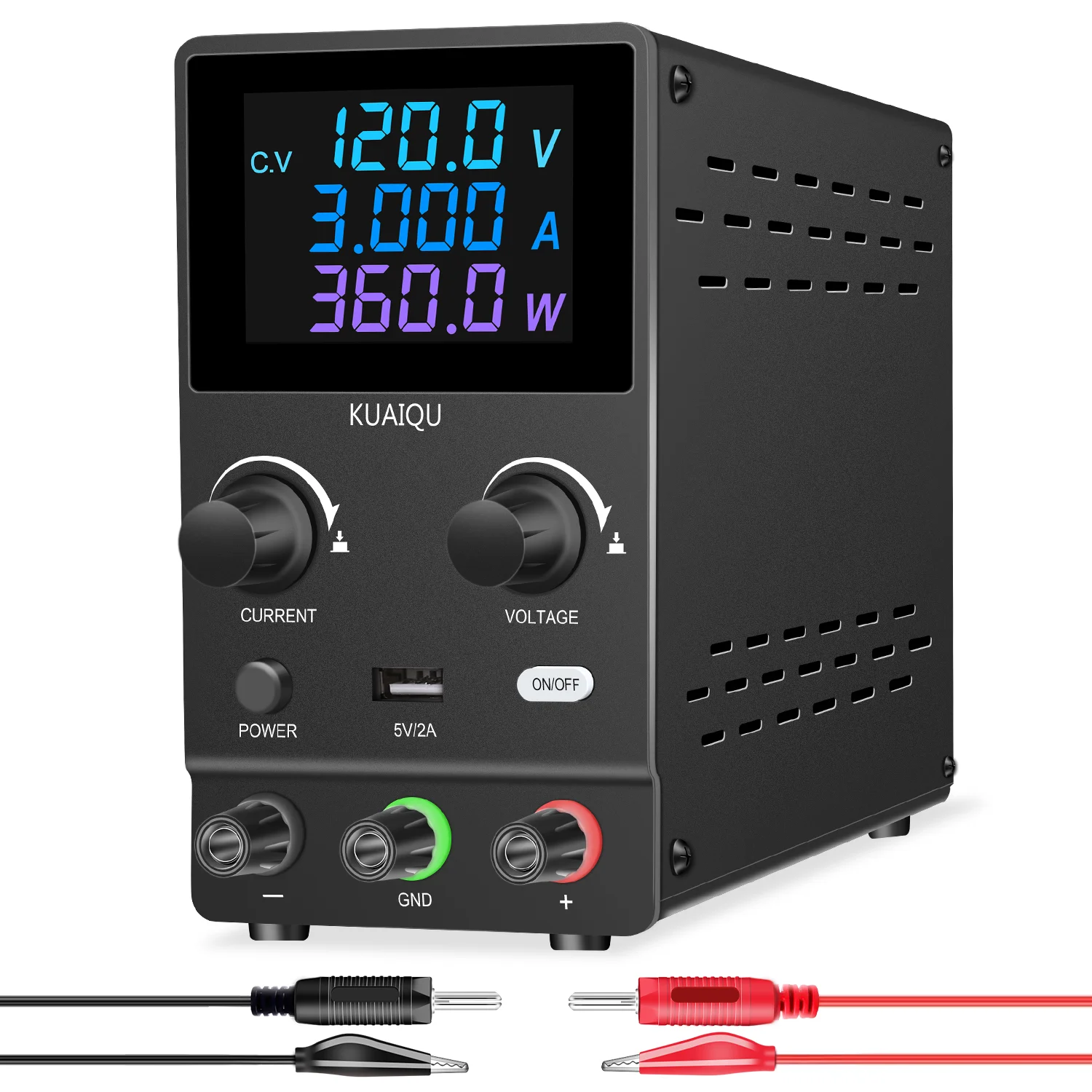 KUAIQU SPPS-B1203D 120V 3A 360W Digital Adjustable DC Stabilized Power Supply Mobile Phone Watch PCB Repair Power Supply