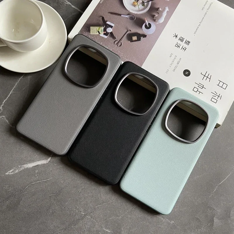 For Honor Magic 6 Pro Case Luxury Electroplated Leather Cover For Magic 6 Simple Business Shockproof Bumper Magic6Pro Funda