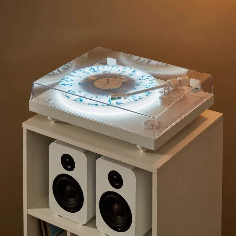 Arkrocket Polaris II HiFi Bluetooth Turntable Retro Design LP Record Player with Illuminated Platter Audio Speaker