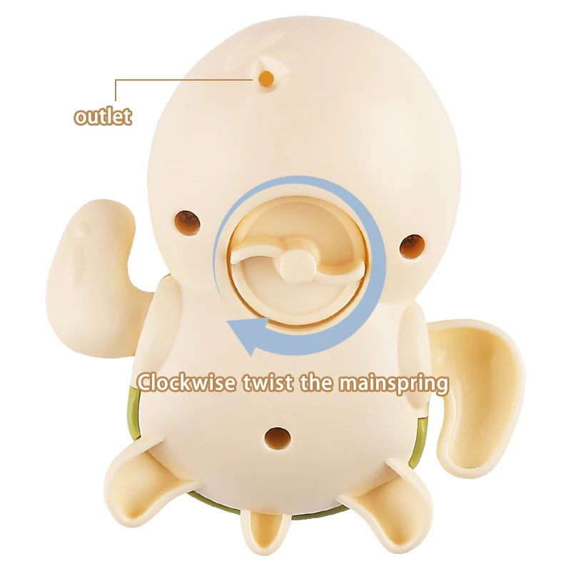 Jouets de bain pour bébé, 3 pièces, chaîne d'eau, horloge, bain, mignon, tortue de natation, piscine, plage, jouet classique pour enfants, jeu d'eau