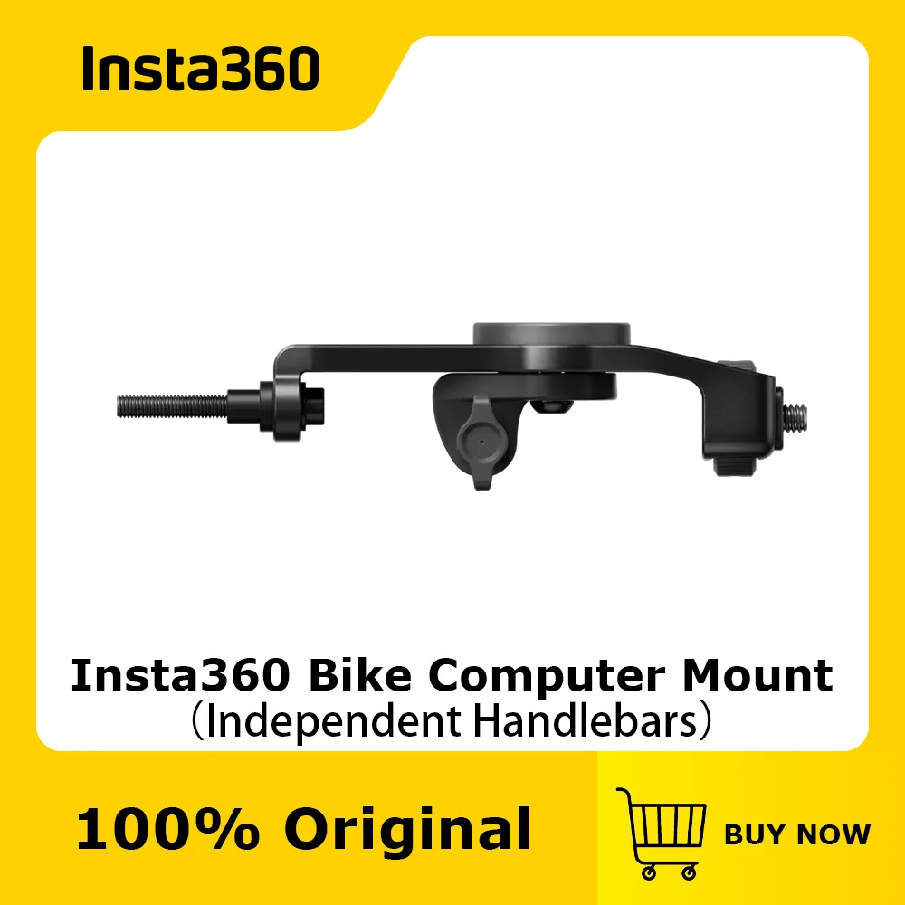 Supporto per computer da bici Insta360 ufficiale e originale, compatibile con i computer da bicicletta di Garmin, Wahoo, Bryton, Giant e altro.