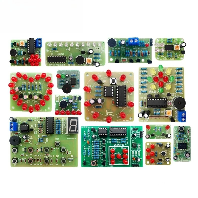 Beginners Getting Started Soldering Exercises Circuit Boards Teaching Assembly Circuits Components Electronic DIY Kits