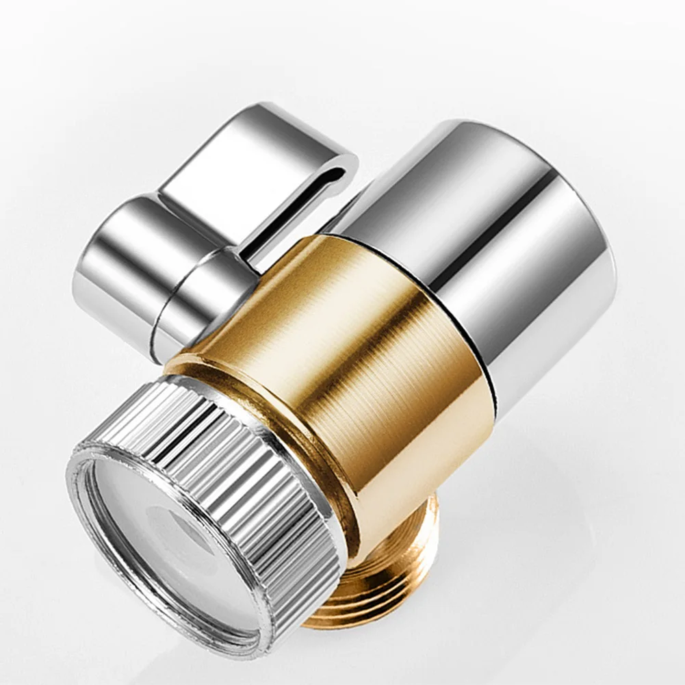 1 to 2 Water Distributor Faucet Adapter with Independent On/Off Switches for Kitchen Garden and Bathroom Hose Connector