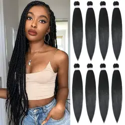 Synthetic 26 Inch Colourful Pre Stretched Braiding Hair Extensions Long Braid 1 Packs  Professional Fiber Crochet Twist Braid